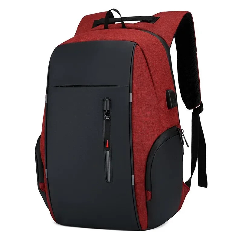 Pánsky batoh 2024, vodotesný, s USB nabíjaním a 15,6-palcovým notebookom, ležérny, Oxfordský, pre mužov, do práce, s taškou Mochila, na počítač a notebook.