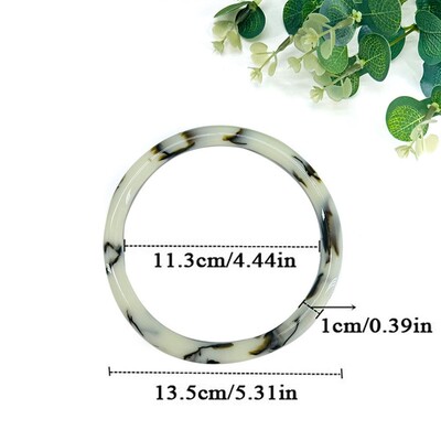 Αντικατάσταση χειρολαβής Πλεκτή τσάντα Τσάντα παραλίας DIY Αξεσουάρ Ρητίνη Μοτίβο στρογγυλής τσάντας σχήματος D Λαβή για λουριά χειροτεχνίας τσάντας