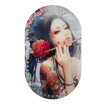 25*15cm ovális 1 db Retro virággal nyomtatott akril táska alap barkács kötéshez horgolt táska kézitáska betét párna alátét alsó formázó