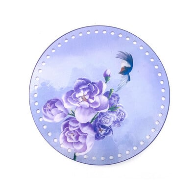 25*15cm ovális 1 db Retro virággal nyomtatott akril táska alap barkács kötéshez horgolt táska kézitáska betét párna alátét alsó formázó