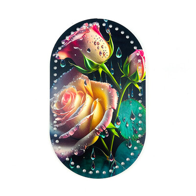 25*15cm ovális 1 db Retro virággal nyomtatott akril táska alap barkács kötéshez horgolt táska kézitáska betét párna alátét alsó formázó