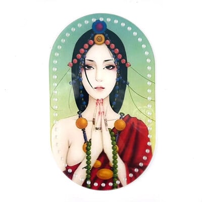 25*15cm ovális 1 db Retro virággal nyomtatott akril táska alap barkács kötéshez horgolt táska kézitáska betét párna alátét alsó formázó