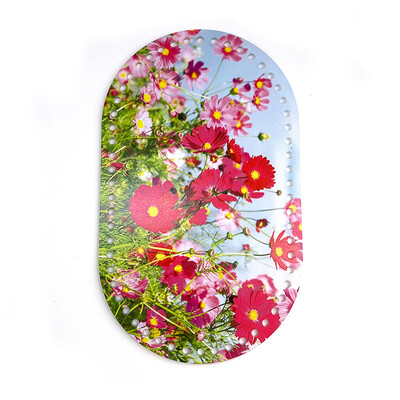 25*15cm ovális 1 db Retro virággal nyomtatott akril táska alap barkács kötéshez horgolt táska kézitáska betét párna alátét alsó formázó