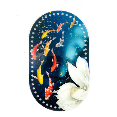 25*15cm ovális 1 db Retro virággal nyomtatott akril táska alap barkács kötéshez horgolt táska kézitáska betét párna alátét alsó formázó