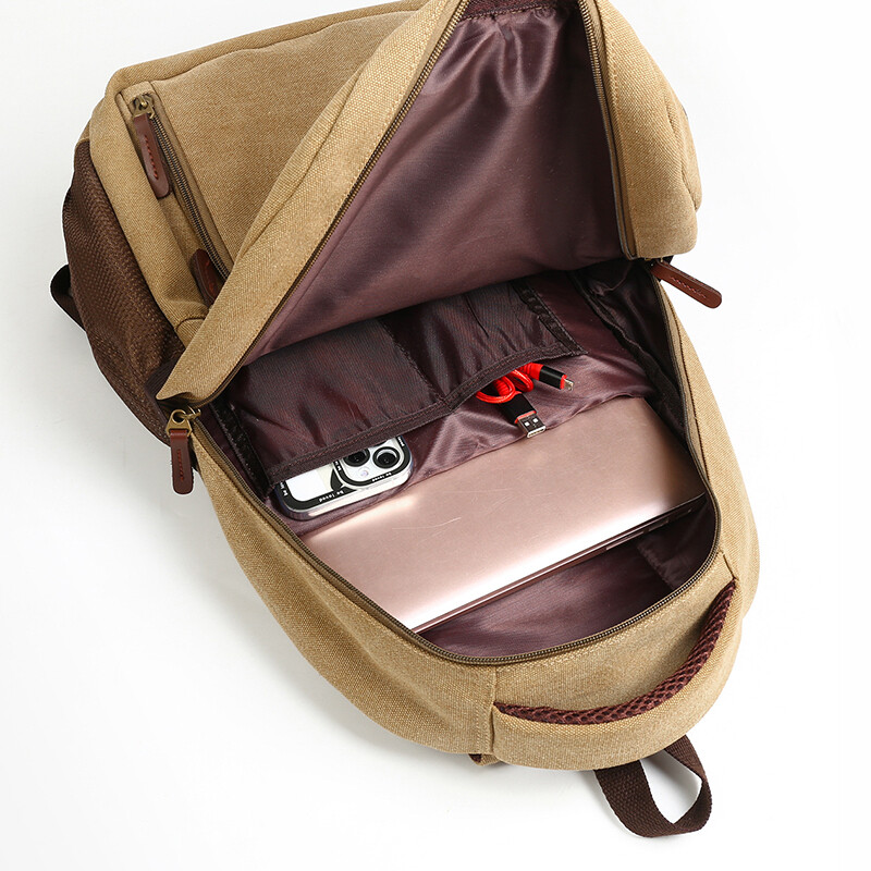 Khaki hátizsák férfiaknak 2024 kültéri utazási hátizsák vászon tini sport lovaglás hátizsákok hegymászó táskák férfi hadsereg zöld