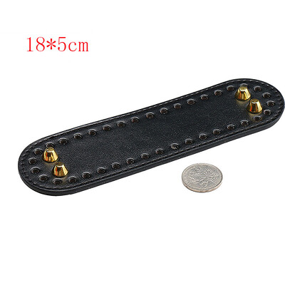 29,5*10 cm, kézzel készített ovális alsó kötött táskához PU bőr kopásálló kiegészítők alsó rész lyukakkal barkácsolt horgolt táska alja