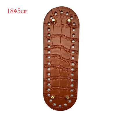 29,5*10 cm, kézzel készített ovális alsó kötött táskához PU bőr kopásálló kiegészítők alsó rész lyukakkal barkácsolt horgolt táska alja