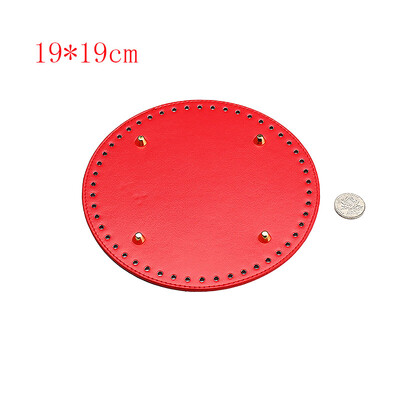 29,5*10 cm, kézzel készített ovális alsó kötött táskához PU bőr kopásálló kiegészítők alsó rész lyukakkal barkácsolt horgolt táska alja