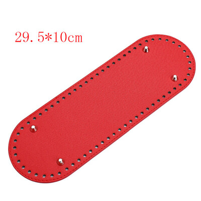 29,5*10 cm, kézzel készített ovális alsó kötött táskához PU bőr kopásálló kiegészítők alsó rész lyukakkal barkácsolt horgolt táska alja