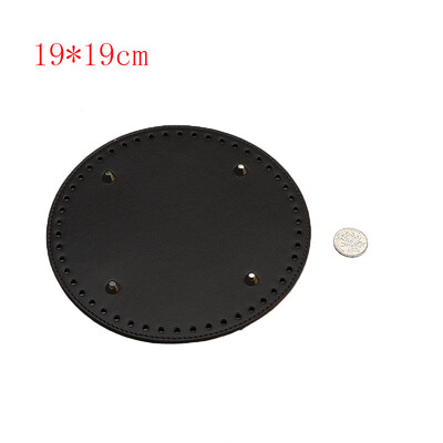 29,5*10 cm, kézzel készített ovális alsó kötött táskához PU bőr kopásálló kiegészítők alsó rész lyukakkal barkácsolt horgolt táska alja
