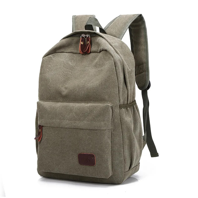 Koreai változatú férfi vászon hátizsák, egyetemista hátizsák
