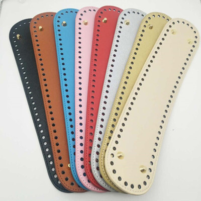 32x7 cm odiniai maišelių dugnai „pasidaryk pats“ rankų darbo ovalūs ilgo apatinio krepšio priedai, skirti megzti Krepšiai Rankinė „Crossbody“ krepšiai apačia