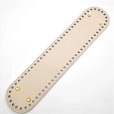 32x7 cm odiniai maišelių dugnai „pasidaryk pats“ rankų darbo ovalūs ilgo apatinio krepšio priedai, skirti megzti Krepšiai Rankinė „Crossbody“ krepšiai apačia