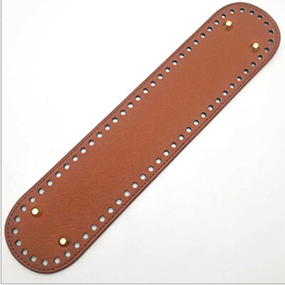 32x7 cm odiniai maišelių dugnai „pasidaryk pats“ rankų darbo ovalūs ilgo apatinio krepšio priedai, skirti megzti Krepšiai Rankinė „Crossbody“ krepšiai apačia