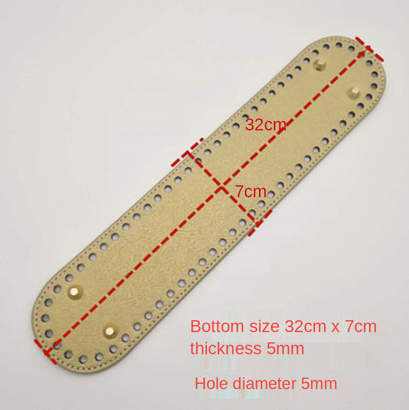 32x7 cm odiniai maišelių dugnai „pasidaryk pats“ rankų darbo ovalūs ilgo apatinio krepšio priedai, skirti megzti Krepšiai Rankinė „Crossbody“ krepšiai apačia