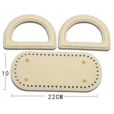 3 db/szett táskatartozékok Kézzel készített kézitáska vállpánt szőtt táskakészlet bőrtáska alja barkácsolás hardvertartozékokkal