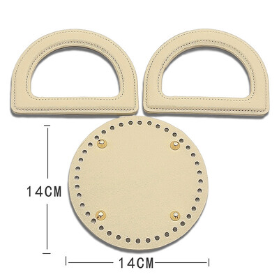 3 db/szett táskatartozékok Kézzel készített kézitáska vállpánt szőtt táskakészlet bőrtáska alja barkácsolás hardvertartozékokkal