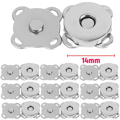 1-20 szett mágneses pattintható kapcsok gombok kézitáska pénztárca pénztárca kézműves táska alkatrészek mini adszorpciós csat barkács kézműves nagykereskedés