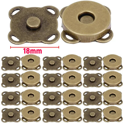 1-20 szett mágneses pattintható kapcsok gombok kézitáska pénztárca pénztárca kézműves táska alkatrészek mini adszorpciós csat barkács kézműves nagykereskedés