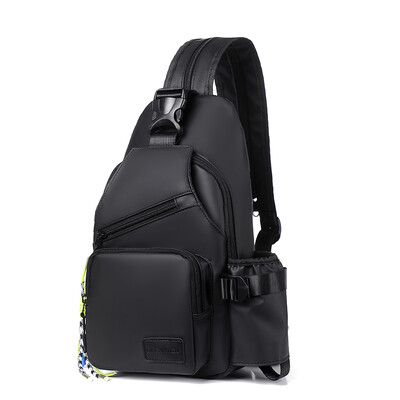 Vyriški „Messenger Crossbody“ vienguba pečių juosta verslui lauke nešioti nailoninius laisvalaikio krūtinės krepšius su didelėmis kišenėmis užtrauktuku darbui