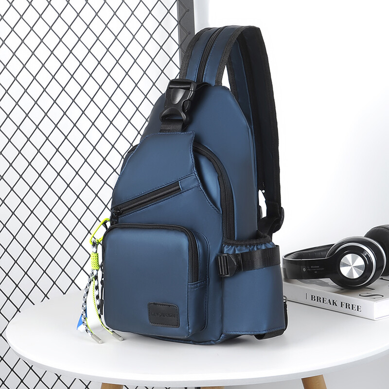 Vyriški „Messenger Crossbody“ vienguba pečių juosta verslui lauke nešioti nailoninius laisvalaikio krūtinės krepšius su didelėmis kišenėmis užtrauktuku darbui