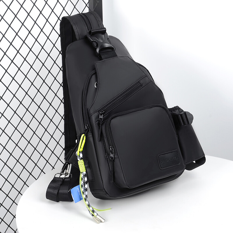 Vyriški „Messenger Crossbody“ vienguba pečių juosta verslui lauke nešioti nailoninius laisvalaikio krūtinės krepšius su didelėmis kišenėmis užtrauktuku darbui