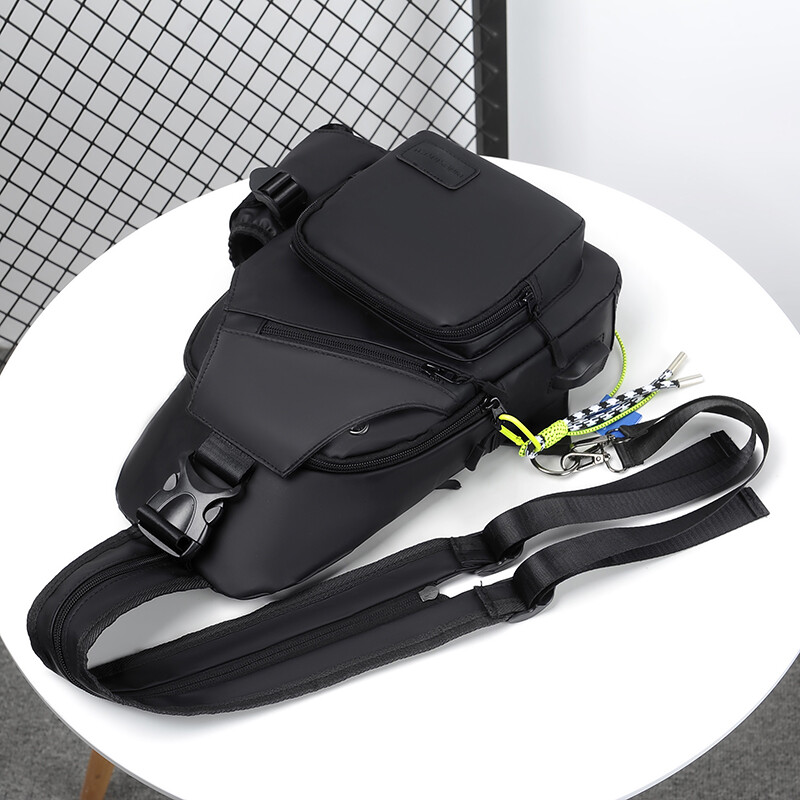 Vyriški „Messenger Crossbody“ vienguba pečių juosta verslui lauke nešioti nailoninius laisvalaikio krūtinės krepšius su didelėmis kišenėmis užtrauktuku darbui