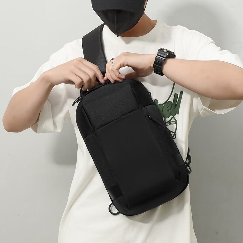 2023 Módne nylonové pánske nastaviteľné popruhy na hrudník, biznis zips, denné, veľké rozmery, crossbody s veľkými vreckami, kabelky