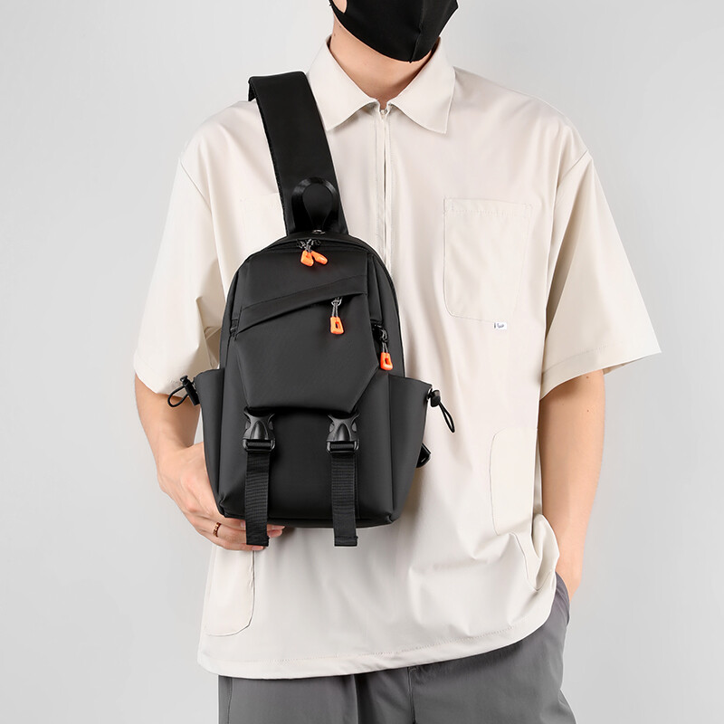 2023 Messenge Cool Crossbody pre mužov, malé kabelky, multifunkčné nylonové ležérne náprsné tašky s veľkými vreckami na zips do práce