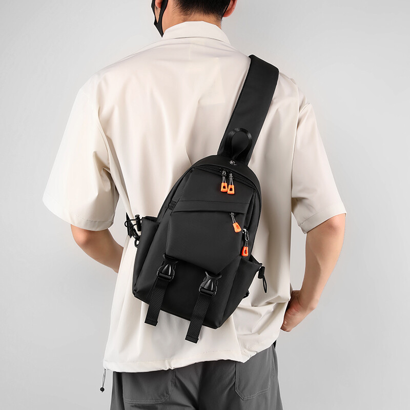 2023 Messenge Cool Crossbody pre mužov, malé kabelky, multifunkčné nylonové ležérne náprsné tašky s veľkými vreckami na zips do práce