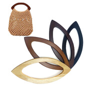 Náhradná rukoväť z masívneho dreva na tašku, DIY tote, drevená taška s pevnou rukoväťou, klasický popruh na šitie, háčkovanú tašku, peňaženku, príslušenstvo