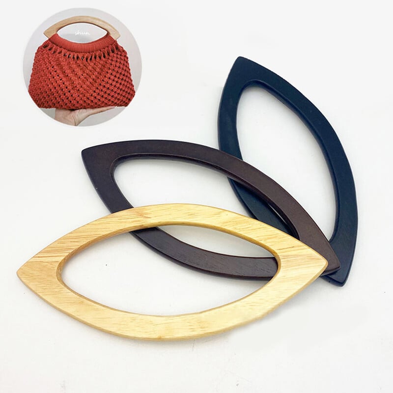 Náhradná rukoväť z masívneho dreva na tašku, DIY tote, drevená taška s pevnou rukoväťou, klasický popruh na šitie, háčkovanú tašku, peňaženku, príslušenstvo