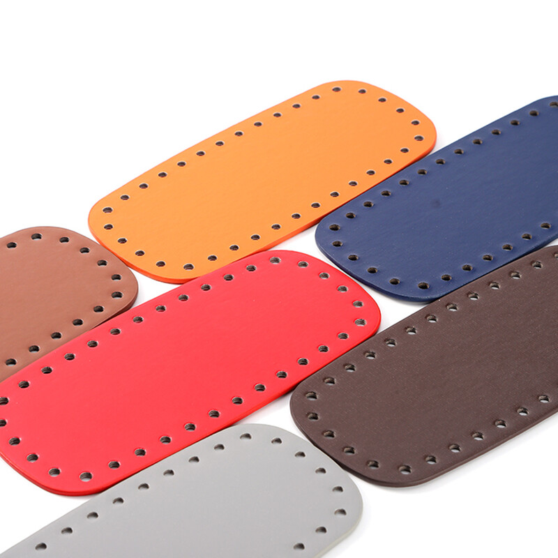 20*9 εκ. Diy βελονάκι πάτο για πλεκτή τσάντα Βάση δερμάτινη τσάντα PU χειροποίητο πάτο με τρύπες Αξεσουάρ για γυναίκες που κατασκευάζουν τσάντες τσαντάκι