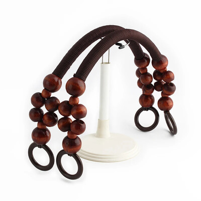 Ρετρό ύφανση σχοινιού Ξύλινες λαβές με χάντρες Ξύλινες λαβές για τσάντες με χάντρες για DIY πλεκτές τσάντες για ζώνη ώμου Αξεσουάρ τσάντες