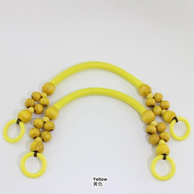 Ρετρό ύφανση σχοινιού Ξύλινες λαβές με χάντρες Ξύλινες λαβές για τσάντες με χάντρες για DIY πλεκτές τσάντες για ζώνη ώμου Αξεσουάρ τσάντες