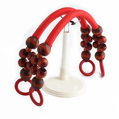 Ρετρό ύφανση σχοινιού Ξύλινες λαβές με χάντρες Ξύλινες λαβές για τσάντες με χάντρες για DIY πλεκτές τσάντες για ζώνη ώμου Αξεσουάρ τσάντες