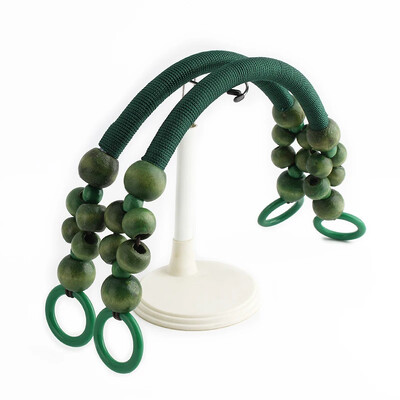 Ρετρό ύφανση σχοινιού Ξύλινες λαβές με χάντρες Ξύλινες λαβές για τσάντες με χάντρες για DIY πλεκτές τσάντες για ζώνη ώμου Αξεσουάρ τσάντες