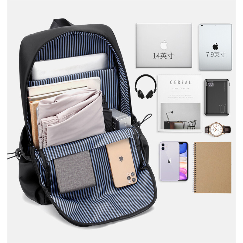 VC vienspalvė vyriška kuprinė Aukštos kokybės vandeniui atspari nešiojamojo kompiuterio kuprinė Miesto vyriško kelioninio krepšio mokyklinė kuprinė kolegijos studentams