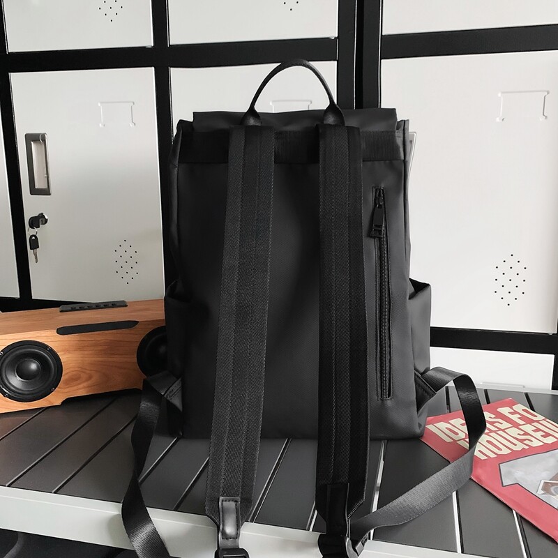 Juoda kuprinė vyrams Laisvalaikio verslo nešiojamojo kompiuterio kuprinė Minimalistinio dizaino Miesto kasdienė darbo kuprinė koledžo studentų kuprinė vyrams