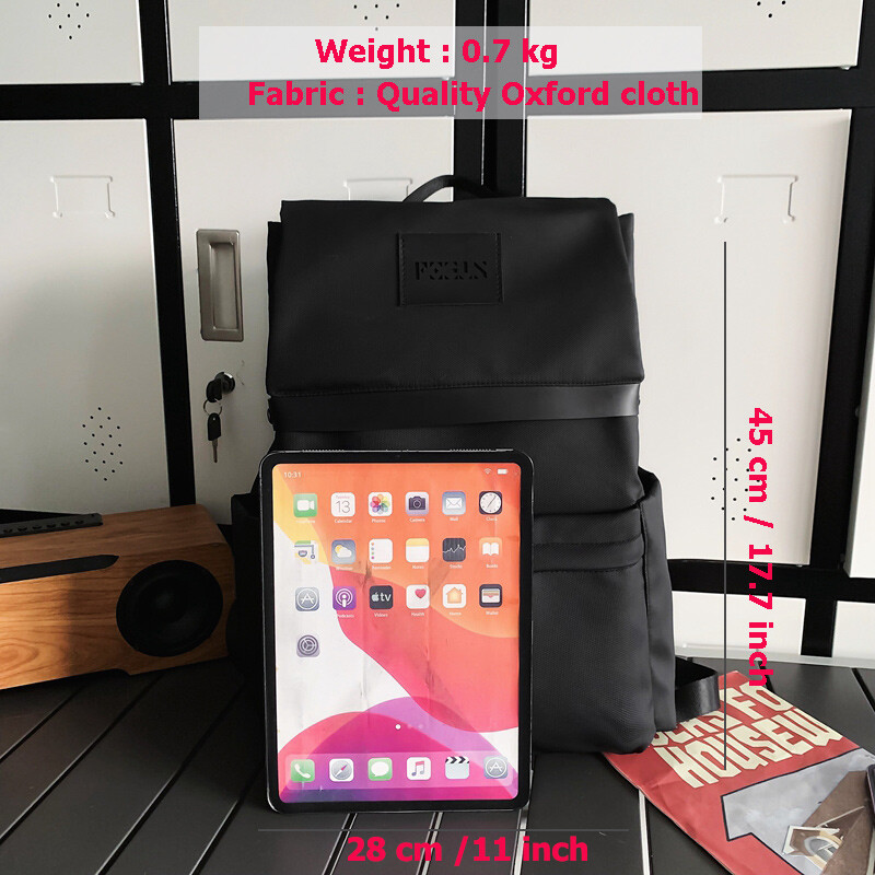 Juoda kuprinė vyrams Laisvalaikio verslo nešiojamojo kompiuterio kuprinė Minimalistinio dizaino Miesto kasdienė darbo kuprinė koledžo studentų kuprinė vyrams