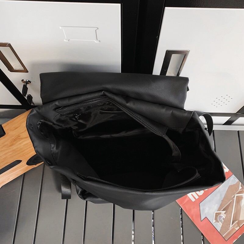 Juoda kuprinė vyrams Laisvalaikio verslo nešiojamojo kompiuterio kuprinė Minimalistinio dizaino Miesto kasdienė darbo kuprinė koledžo studentų kuprinė vyrams