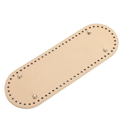 29,5*10cm DIY Τσάντα με βελονάκι κάτω από PU Δερμάτινη τσάντα Βάση οβάλ πάτο για πλεκτή τσάντα Σετ υφαντό τσαντάκι με τρύπες Αξεσουάρ τσάντα με πριτσίνια