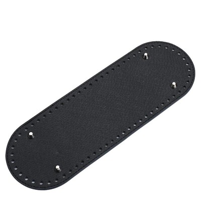 29,5*10cm DIY Τσάντα με βελονάκι κάτω από PU Δερμάτινη τσάντα Βάση οβάλ πάτο για πλεκτή τσάντα Σετ υφαντό τσαντάκι με τρύπες Αξεσουάρ τσάντα με πριτσίνια