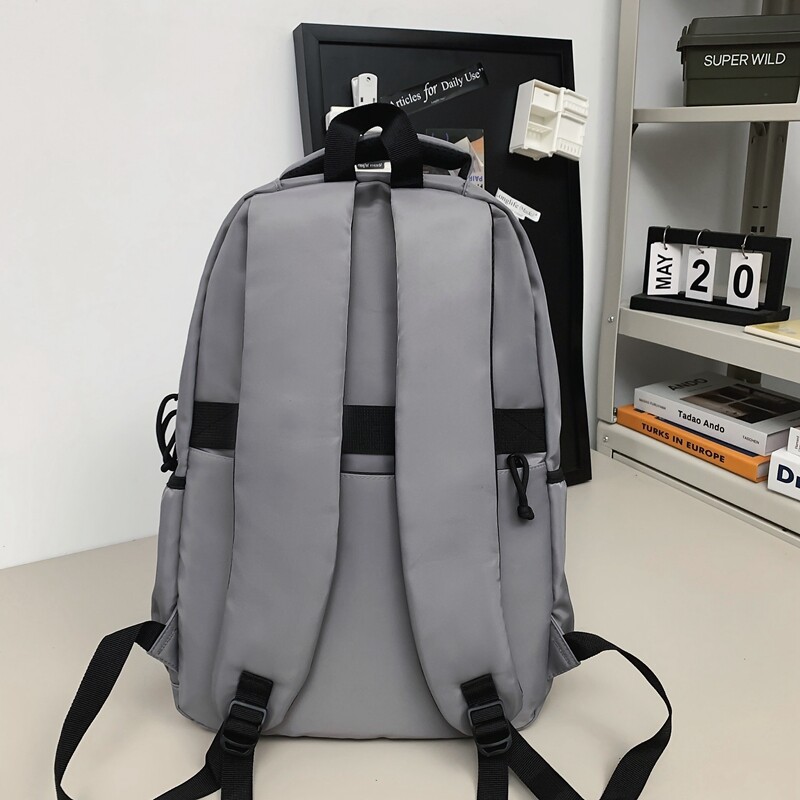 Batoh pre mužov a ženy, študentov, denný batoh, voľnočasový nylonový vodotesný športový batoh 34 * 50 cm, krátky cestovný batoh pre tínedžerov, biely