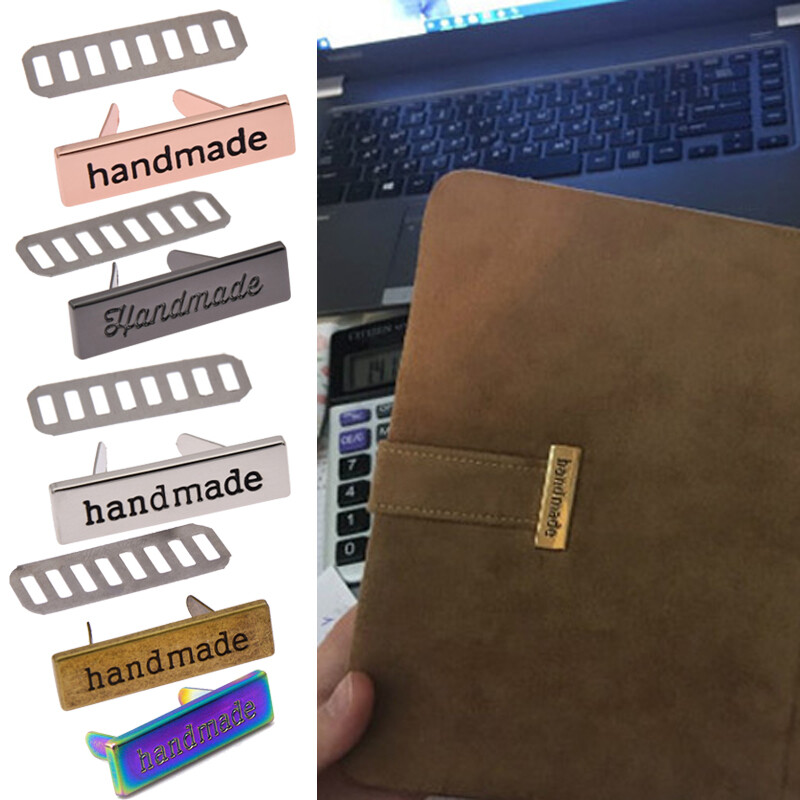 10 ks DIY ručne vyrobené kovové štítky na tašky, šijacie klobúky, remeselné štítky, obdĺžnikové štítky, módne oblečenie, batožinu, doplnky, značkovú etiketu