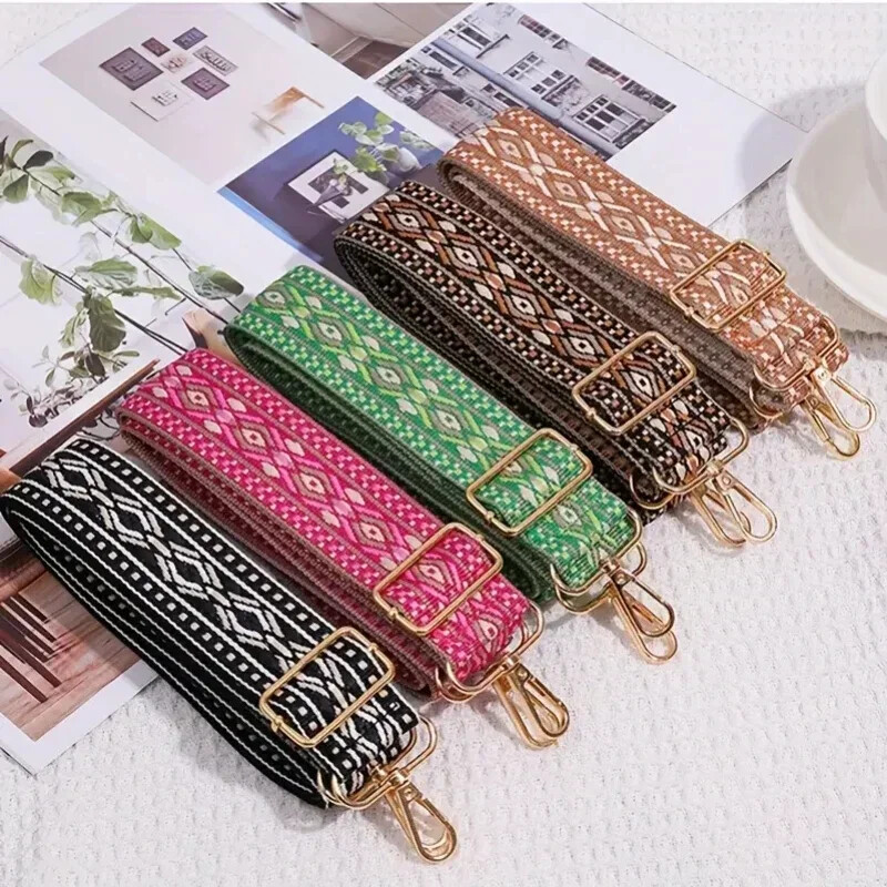 Vintage Crossbody táska széles pánt 2024 női cserélhető válltáska pánt barkács fogantyúk állítható alkatrészek utazótáska kiegészítők