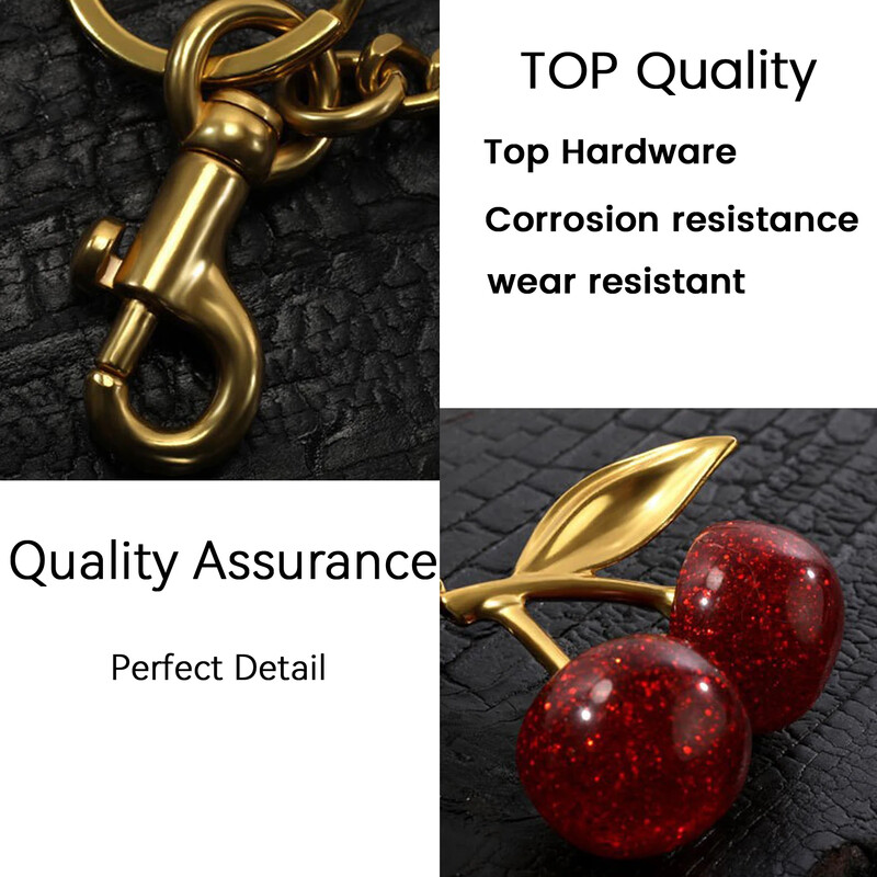 Privjesak za torbicu, privjesak za ključeve Ženski izuzetni internetski poznati dodaci za automobile od kristalne trešnje, visokokvalitetni privjesak