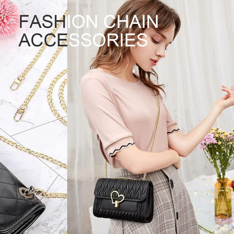 40/120CM Vysokokvalitná kovová retiazka na tašku DIY Tkaná taška Hliníkový ramenný popruh Crossbody Taška Kovové náhradné retiazky Príslušenstvo