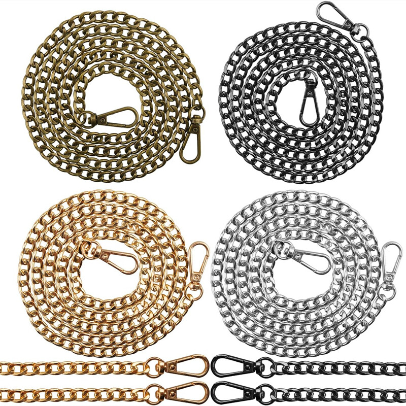40/120CM Vysokokvalitná kovová retiazka na tašku DIY Tkaná taška Hliníkový ramenný popruh Crossbody Taška Kovové náhradné retiazky Príslušenstvo