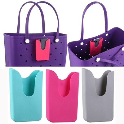 Pārnēsājams gumijas tālruņa turētāja piekariņa piederums, kas ir saderīgs ar Bogg Bags Ieliktnis piederums DIY tālruņa saulesbriļļu futrālis Bogg Bags